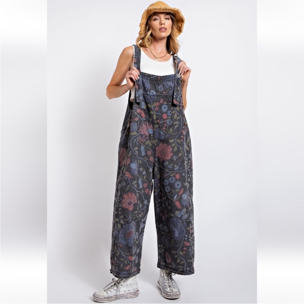 Groove with Me Flower Overalls from Easel